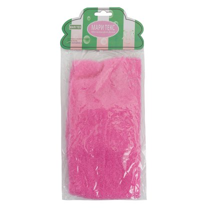 Мочалка для тела Mari Tex жёсткая, розовый МТ-071